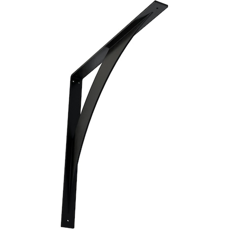 Ekena Millwork Legacy Steel Bracket, Powder Coated Black 2"W x 24"D x 24"H BKTM02X24X24LEPBL